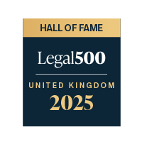 Legal 500 2025 Hall of Fame Solicitor